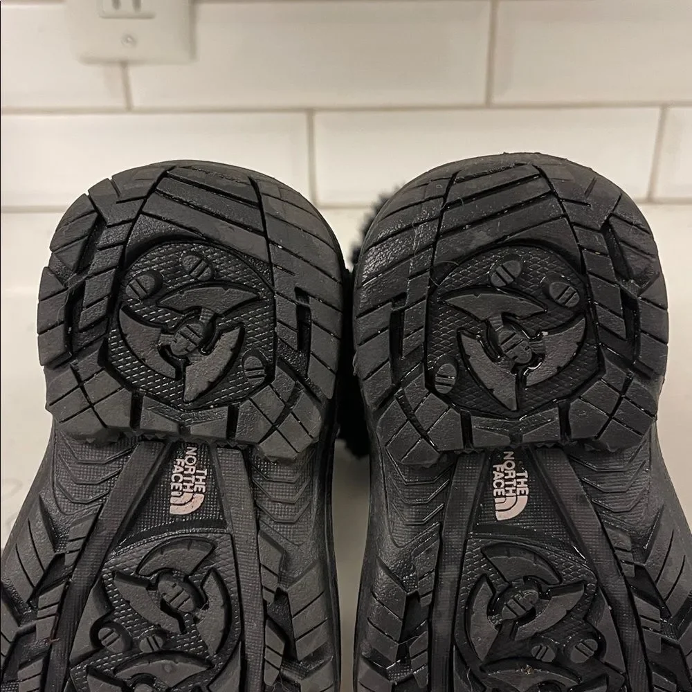 The North Face Kids' Shellista Lace Waterproof Black Fur-Lined Boots Size 11